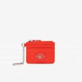 Lacoste Womens Snap Hook Grained Leather Card Holder