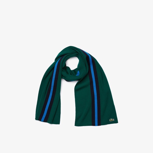 라코스테 Lacoste Menu2019s Sports Striped Wool Scarf