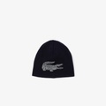 Unisex Lacoste Contrast Crocodile Reversible Beanie