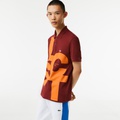 Lacoste Mens Regular Fit Contrast Lettering Petit Pique Polo
