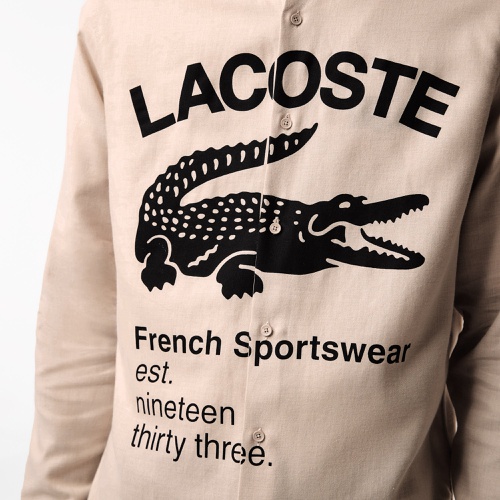 라코스테 Lacoste Mens Regular Fit Branded Flannel Shirt