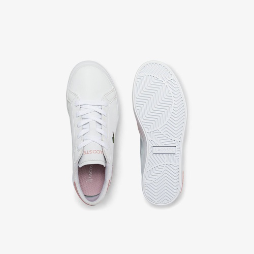 라코스테 Lacoste Childrens Powercourt Synthetic Sneakers