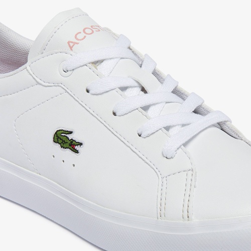 라코스테 Lacoste Childrens Powercourt Synthetic Sneakers