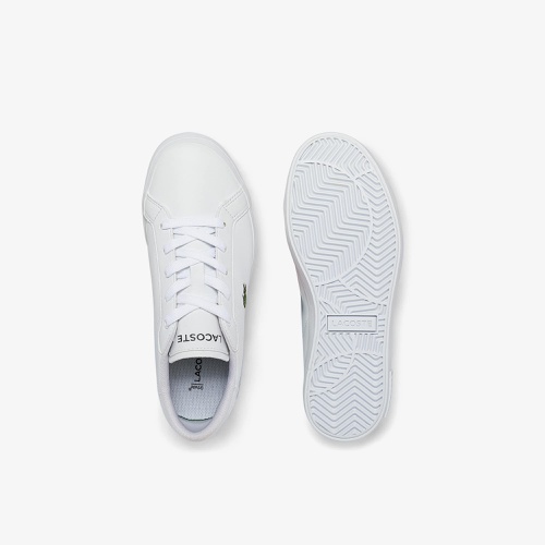 라코스테 Lacoste Childrens Powercourt Synthetic Sneakers