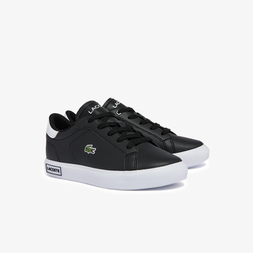 라코스테 Lacoste Childrens Powercourt Synthetic Sneakers