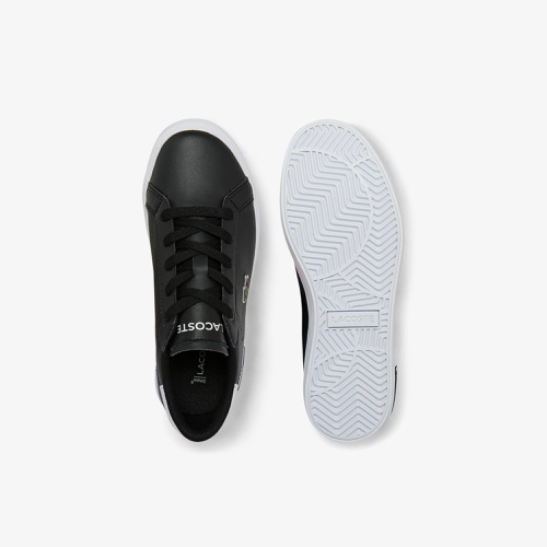 라코스테 Lacoste Childrens Powercourt Synthetic Sneakers