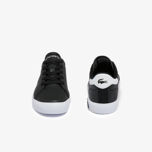 라코스테 Lacoste Childrens Powercourt Synthetic Sneakers