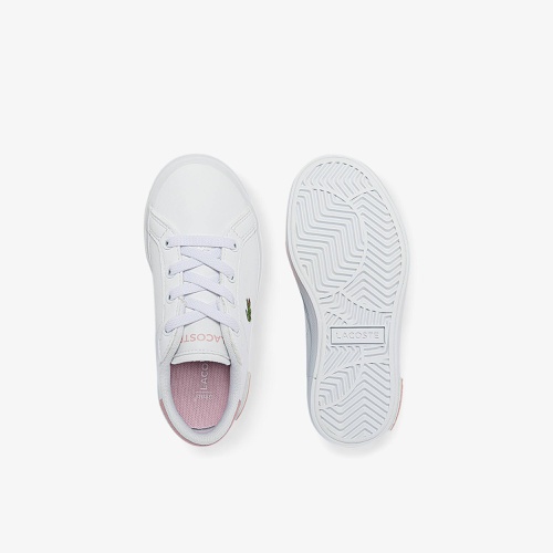 라코스테 Lacoste Infants Powercourt Synthetic Sneakers