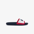 Mens Lacoste Croco Rubber Tricolor Slides