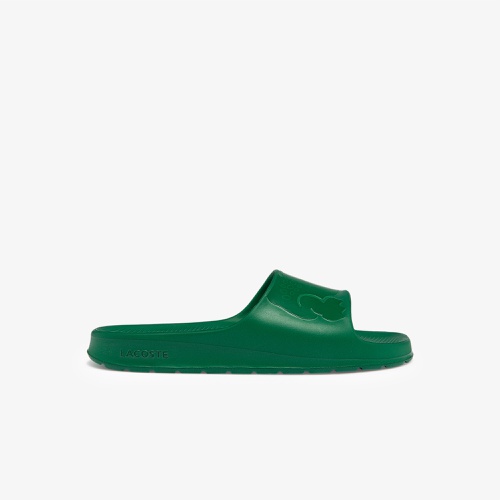 라코스테 Lacoste Mens Croco 2.0 Synthetic Logo Slides