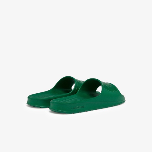 라코스테 Lacoste Mens Croco 2.0 Synthetic Logo Slides