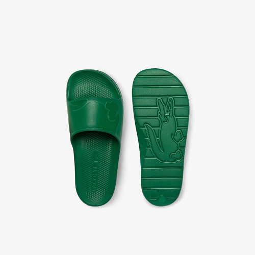 라코스테 Lacoste Mens Croco 2.0 Synthetic Logo Slides