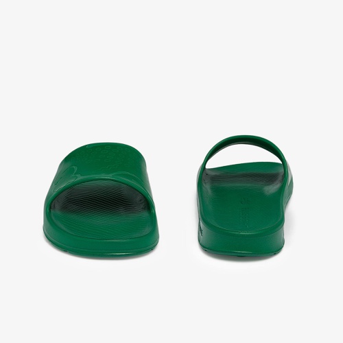 라코스테 Lacoste Mens Croco 2.0 Synthetic Logo Slides