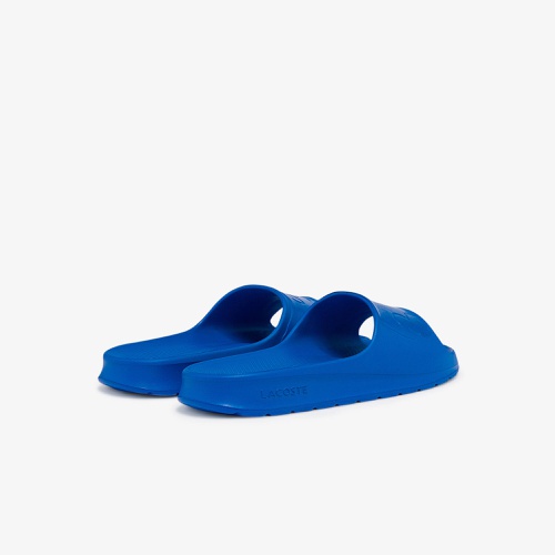 라코스테 Lacoste Mens Croco 2.0 Synthetic Logo Slides