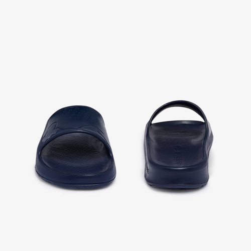 라코스테 Lacoste Mens Croco 2.0 Synthetic Logo Strap Slides