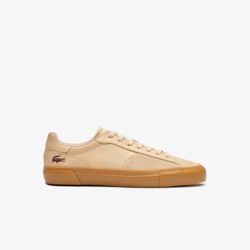 라코스테 Mens Lacoste L006 Leather Tonal Sneakers