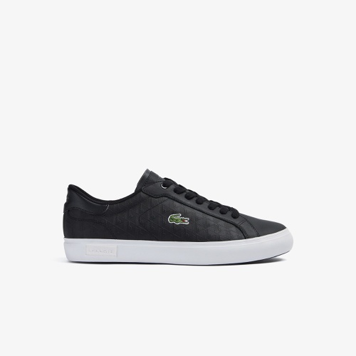 라코스테 Lacoste Mens Powercourt Leather Sneakers