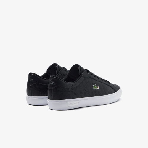 라코스테 Lacoste Mens Powercourt Leather Sneakers