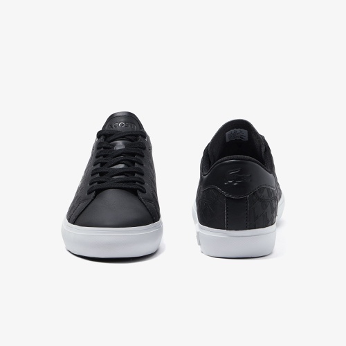 라코스테 Lacoste Mens Powercourt Leather Sneakers