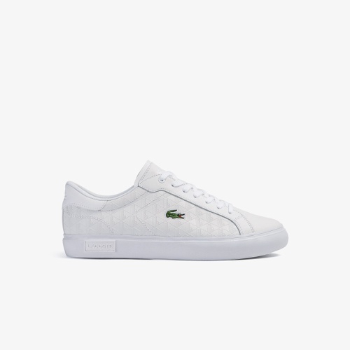 라코스테 Lacoste Mens Powercourt Leather Sneakers