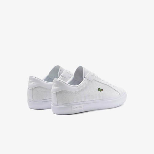 라코스테 Lacoste Mens Powercourt Leather Sneakers