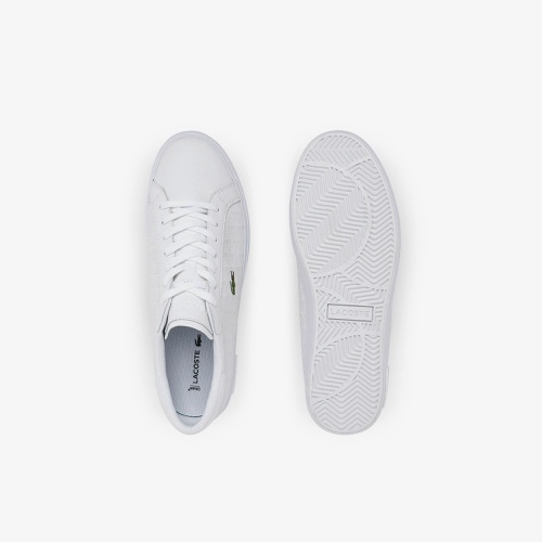 라코스테 Lacoste Mens Powercourt Leather Sneakers