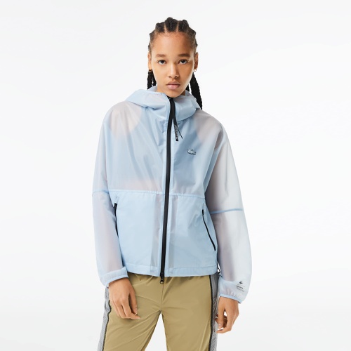 라코스테 Lacoste Womenu2019s Transparent Windbreaker