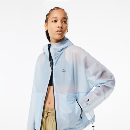 라코스테 Lacoste Womenu2019s Transparent Windbreaker