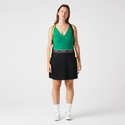 라코스테 Lacoste Womens Elasticized Waist Pleated Skirt