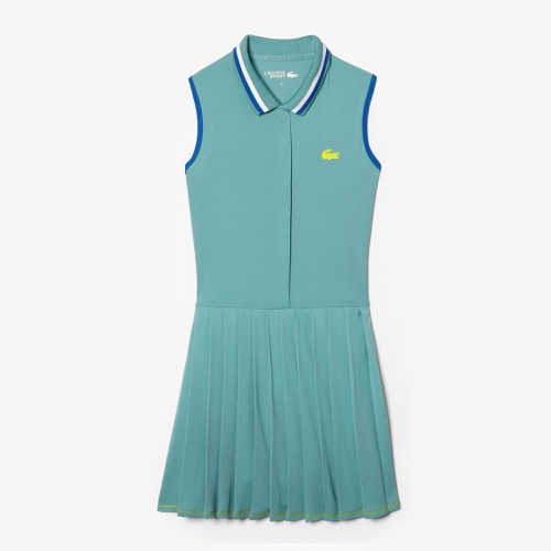 라코스테 Lacoste Womens SPORT Built-In Short Pleated Tennis Dress