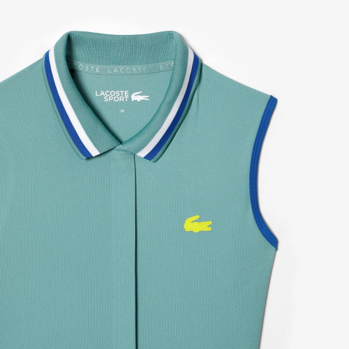 라코스테 Lacoste Womens SPORT Built-In Short Pleated Tennis Dress