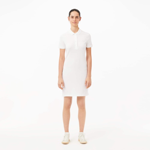 라코스테 Lacoste Womens Stretch Cotton Pique Polo Dress