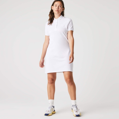 라코스테 Lacoste Womens Stretch Cotton Pique Polo Dress