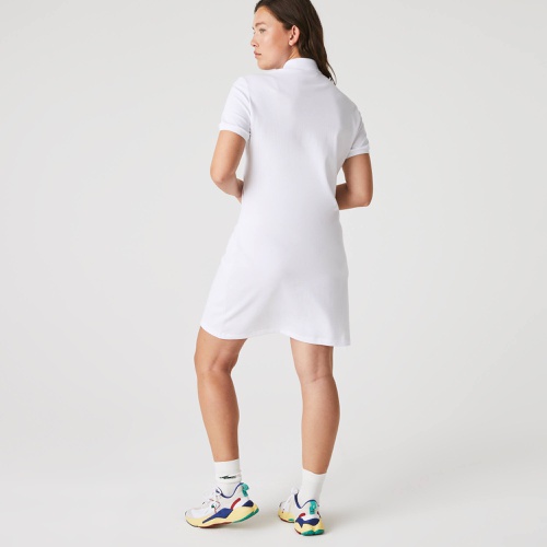 라코스테 Lacoste Womens Stretch Cotton Pique Polo Dress