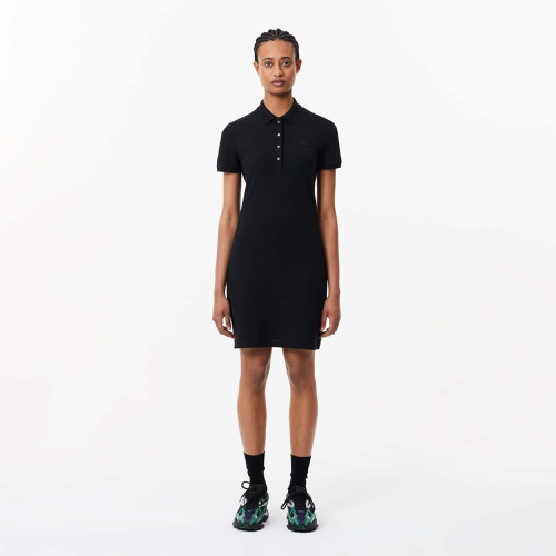 라코스테 Lacoste Womens Stretch Cotton Pique Polo Dress