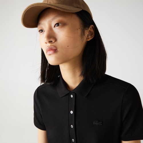 라코스테 Lacoste Womens Stretch Cotton Pique Polo Dress