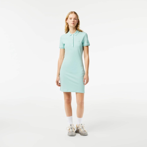 라코스테 Lacoste Womens Stretch Cotton Pique Polo Dress