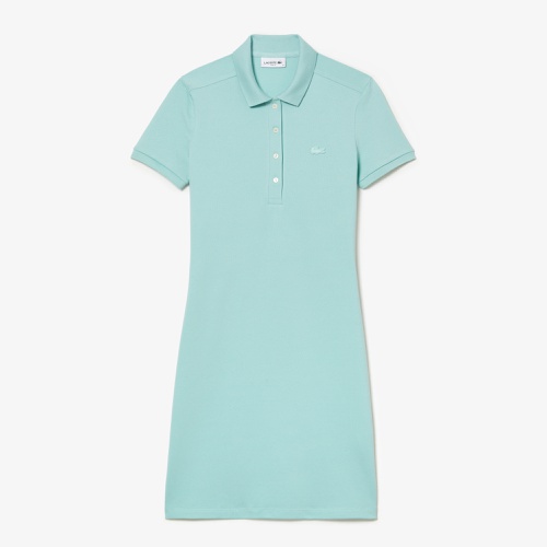 라코스테 Lacoste Womens Stretch Cotton Pique Polo Dress