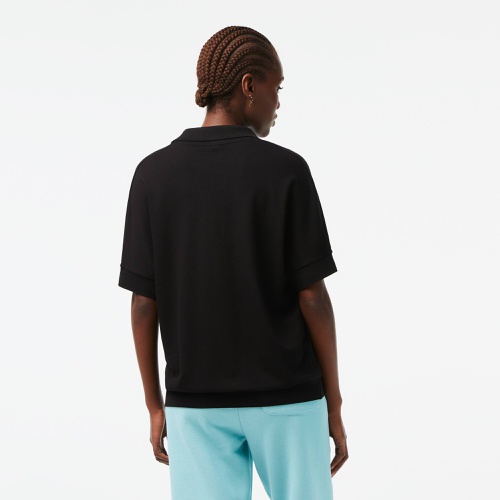 라코스테 Lacoste Womens Loose Fit Flowy Pique Polo