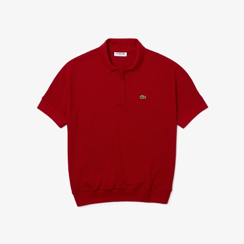 라코스테 Lacoste Womens Loose Fit Flowy Pique Polo