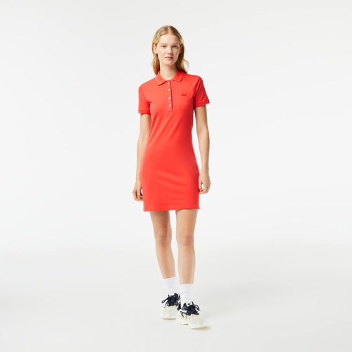 라코스테 Lacoste Womens Stretch Cotton Pique Polo Dress