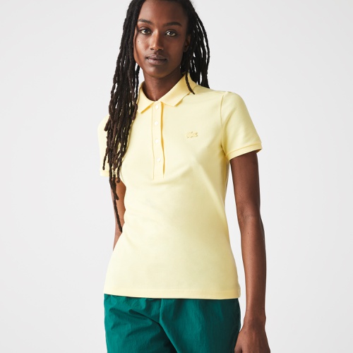 라코스테 Lacoste Womens Slim Fit Stretch Cotton Pique Polo