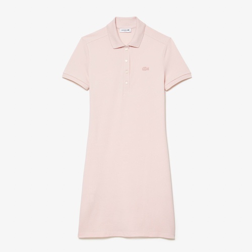 라코스테 Lacoste Womens Stretch Cotton Pique Polo Dress