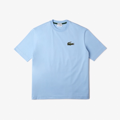 라코스테 Lacoste Unisex Loose Fit Large Crocodile Organic Cotton T-Shirt