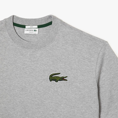 라코스테 Lacoste Unisex Loose Fit Large Crocodile Organic Cotton T-Shirt