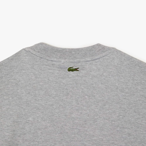 라코스테 Lacoste Unisex Loose Fit Large Crocodile Organic Cotton T-Shirt