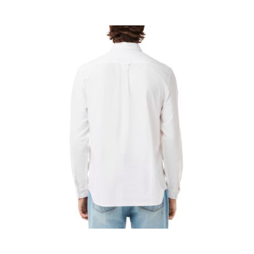 라코스테 Mens Woven Long Sleeve Button-Down Oxford Shirt