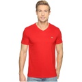 Mens Lacoste Short Sleeve Pima Jersey V-Neck T-Shirt