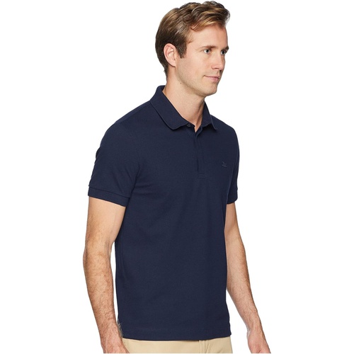 라코스테 Mens Lacoste Short Sleeve Solid Stretch Pique Regular