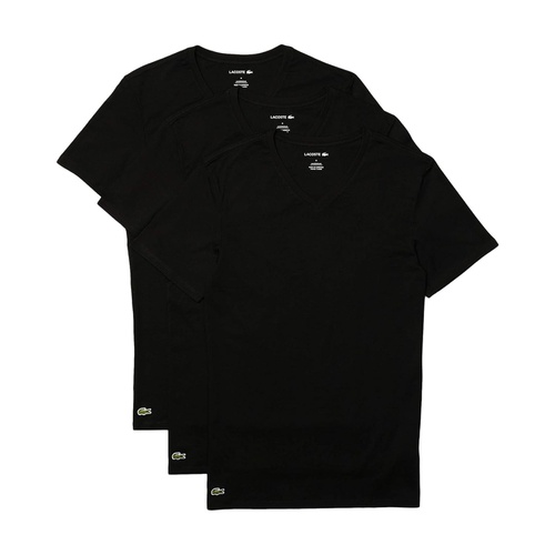 라코스테 Mens Lacoste 3-Pack V-Neck Slim Fit Essential T-Shirt